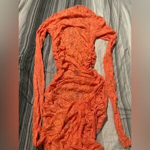 Steven Lejambe Lace Long Sleeve Dress